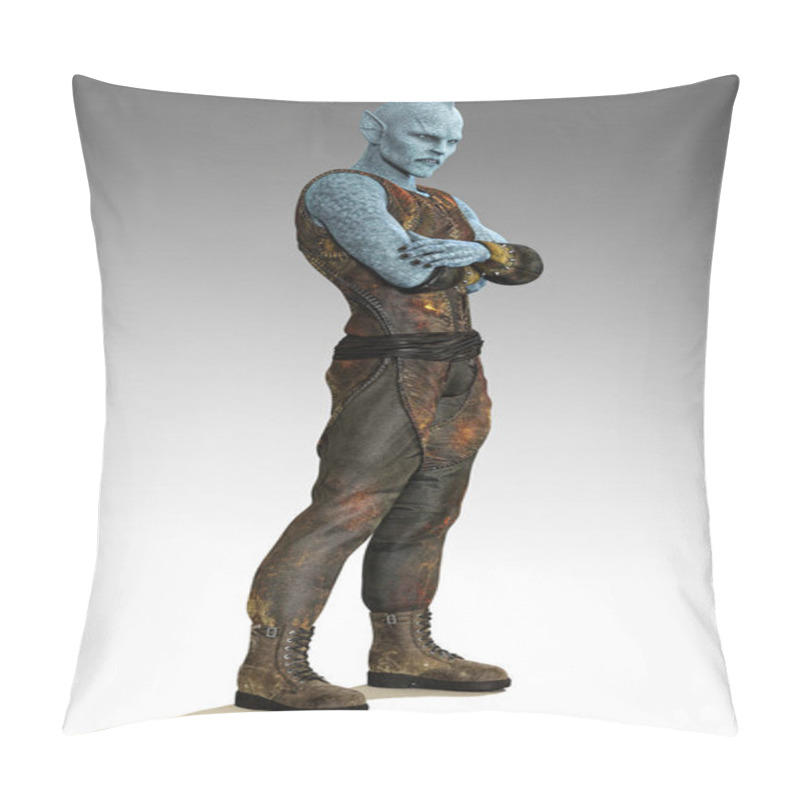 Personality  Full Figure Side View Render Of An Alien Man Pillow Covers