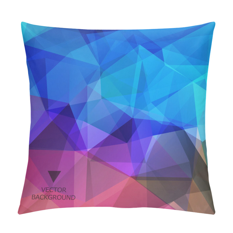 Personality  Abstract Polygonal Background. Triangles Pillow Covers