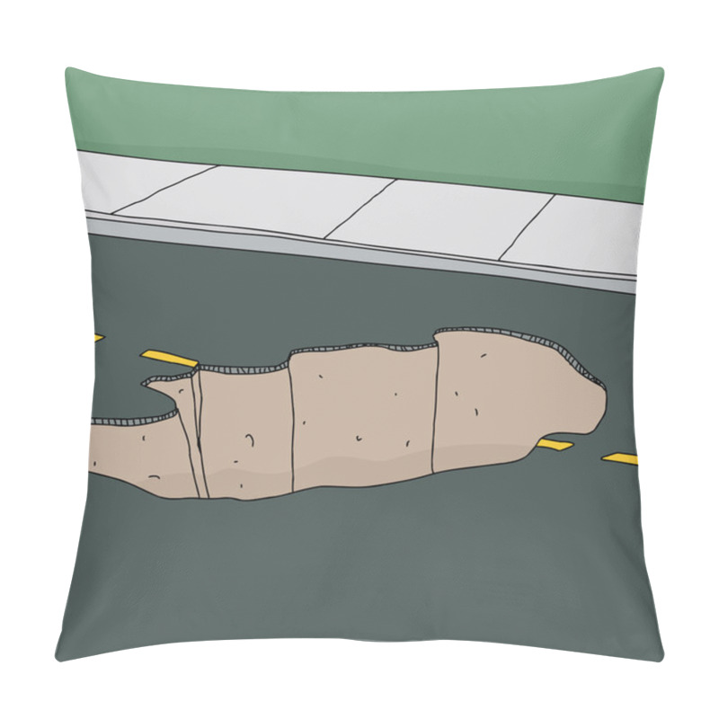 Personality  Sinkhole In Road Pillow Covers