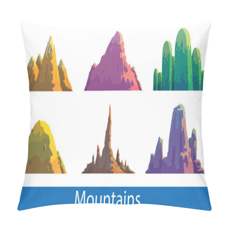 Personality  Set Of Six Various Mountains  Pillow Covers