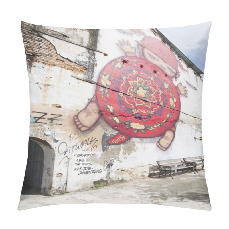 Personality  Building Old Town Phuket Chino Portuguese Style At Soi Rommanee  Pillow Covers