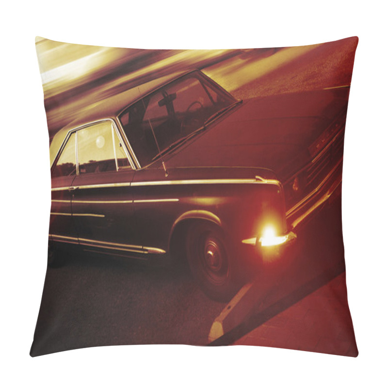 Personality  Photo Of Old Car Parked Pillow Covers