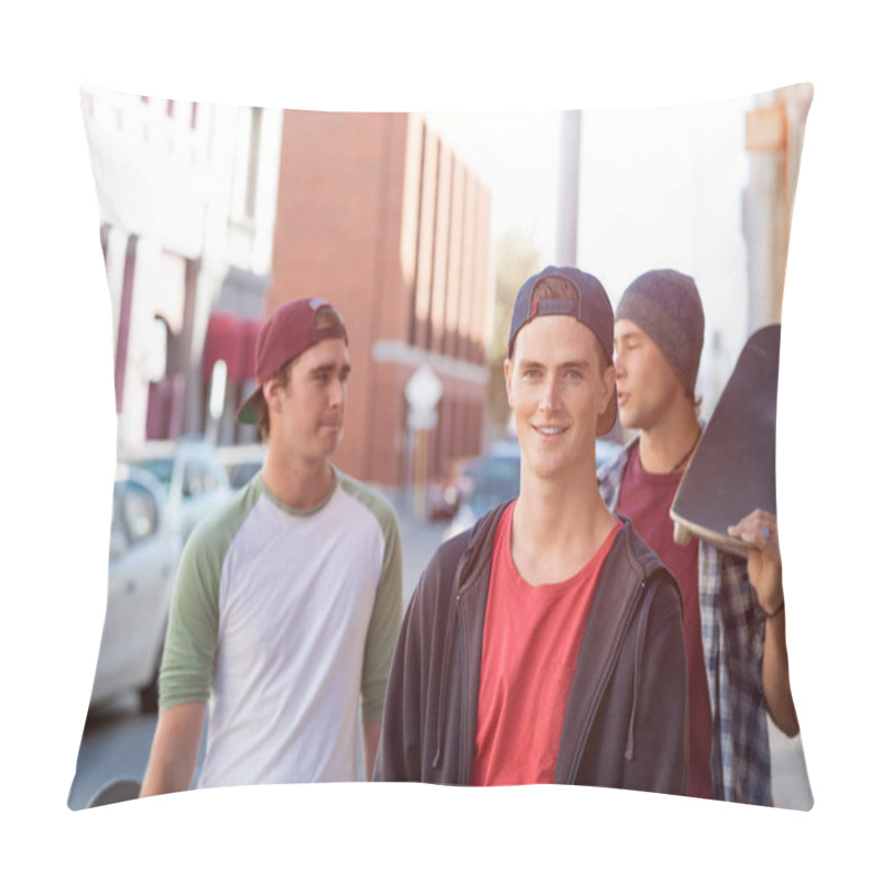 Personality  Guys Skateboarders On Street Pillow Covers