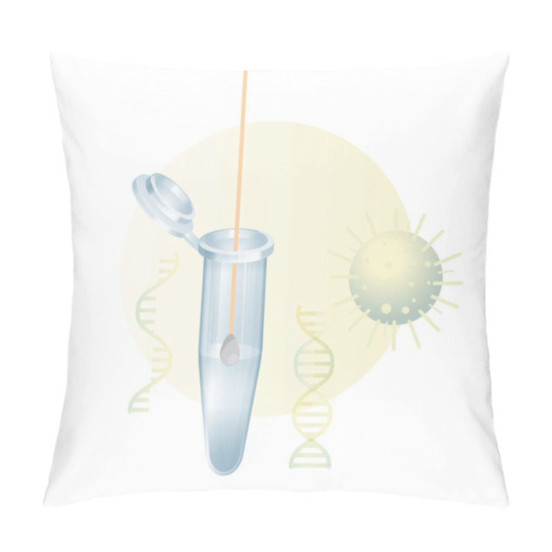 Personality  Nasal Swab - Nasopharyngeal Swab Testing And Sample Collection  - Icon As Eps 10 File. Pillow Covers