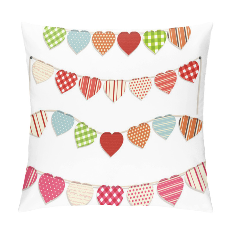 Personality  Heart Bunting Pillow Covers