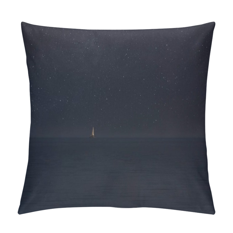 Personality  Sailboat At Sea In Starry Night Immensity Pillow Covers