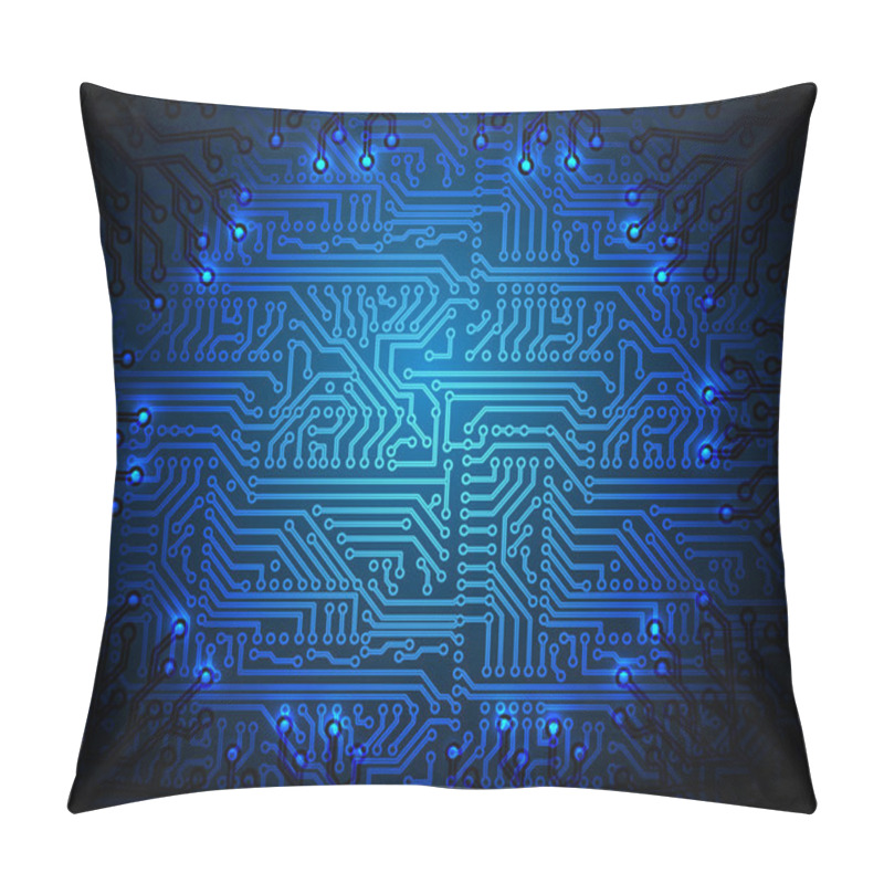 Personality  Vector Circuit Board Background. Eps10 Pillow Covers