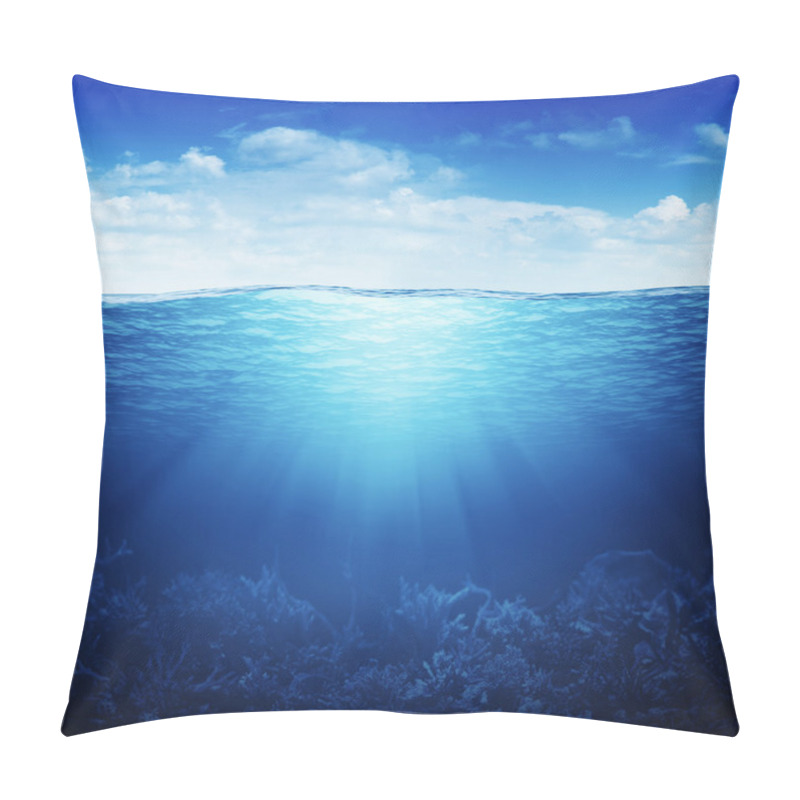 Personality  Waterline And Underwater Background Pillow Covers