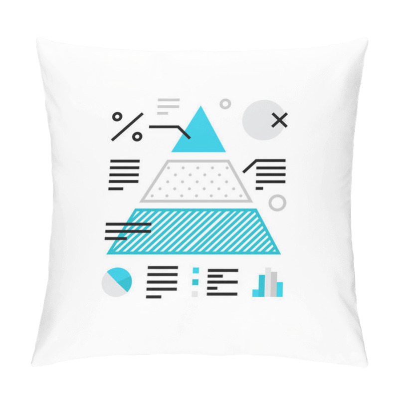 Personality  Data Analysis Monoflat Icon Pillow Covers