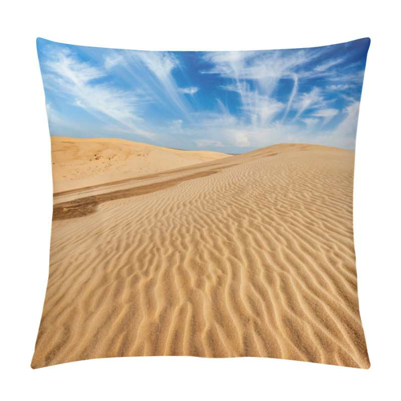 Personality  Desert Sand Dunes On Sunrise Pillow Covers