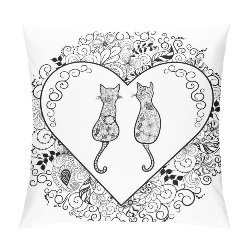 Personality  Cats In Love Pillow Covers