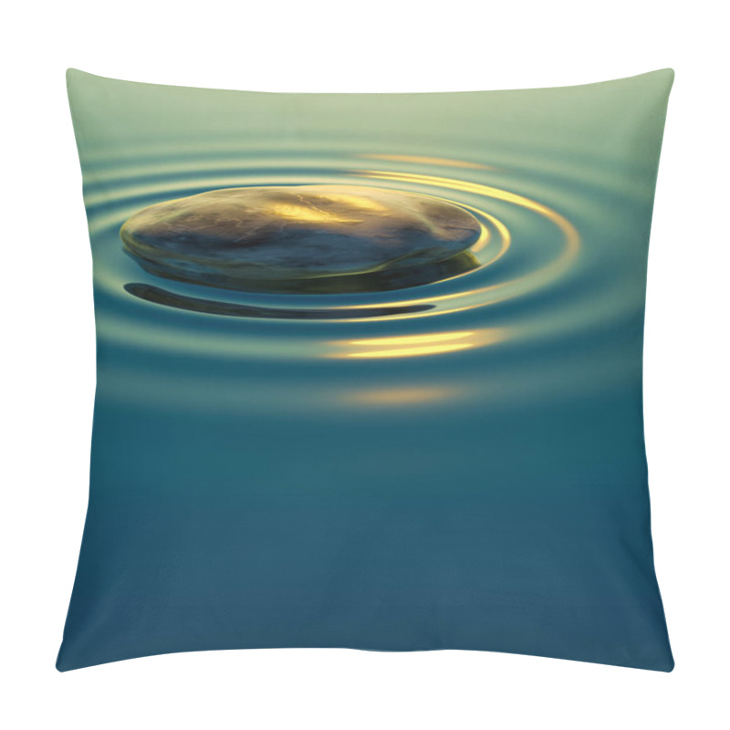 Personality  Pebble Stone In Water With Ripples Background Pillow Covers