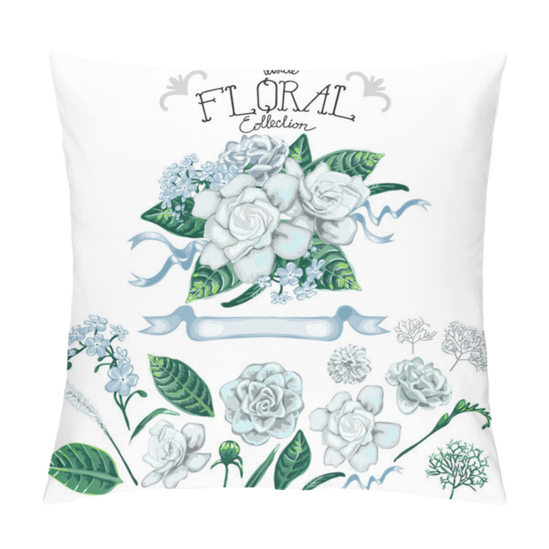 Personality  Collection Of Vector Flowers Pillow Covers