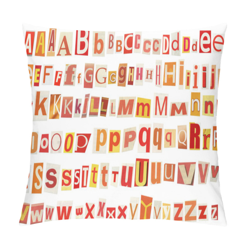 Personality  Newspaper Alphabet Pillow Covers