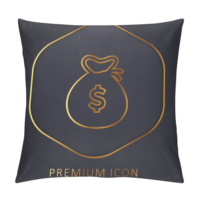 Personality  Big Dollar Bag Golden Line Premium Logo Or Icon Pillow Covers