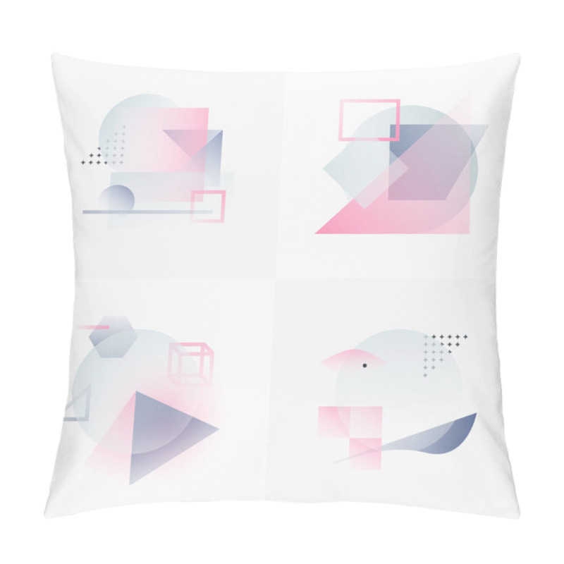 Personality  Gradient Geometric Forms Pillow Covers