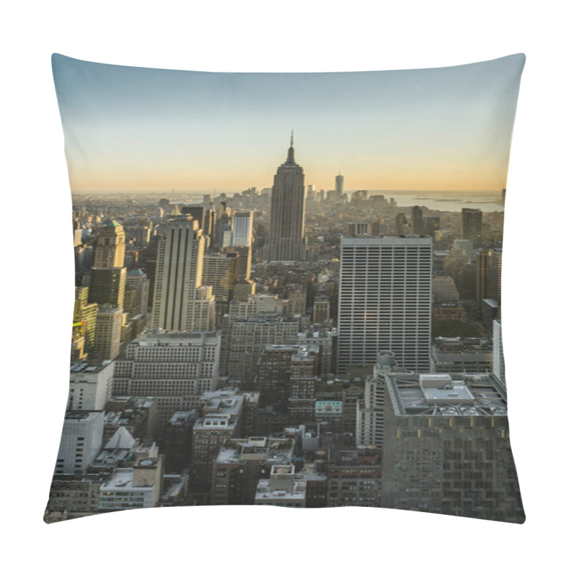 Personality  New York Skyline Manhatten Cityscape Empire State Building Pillow Covers