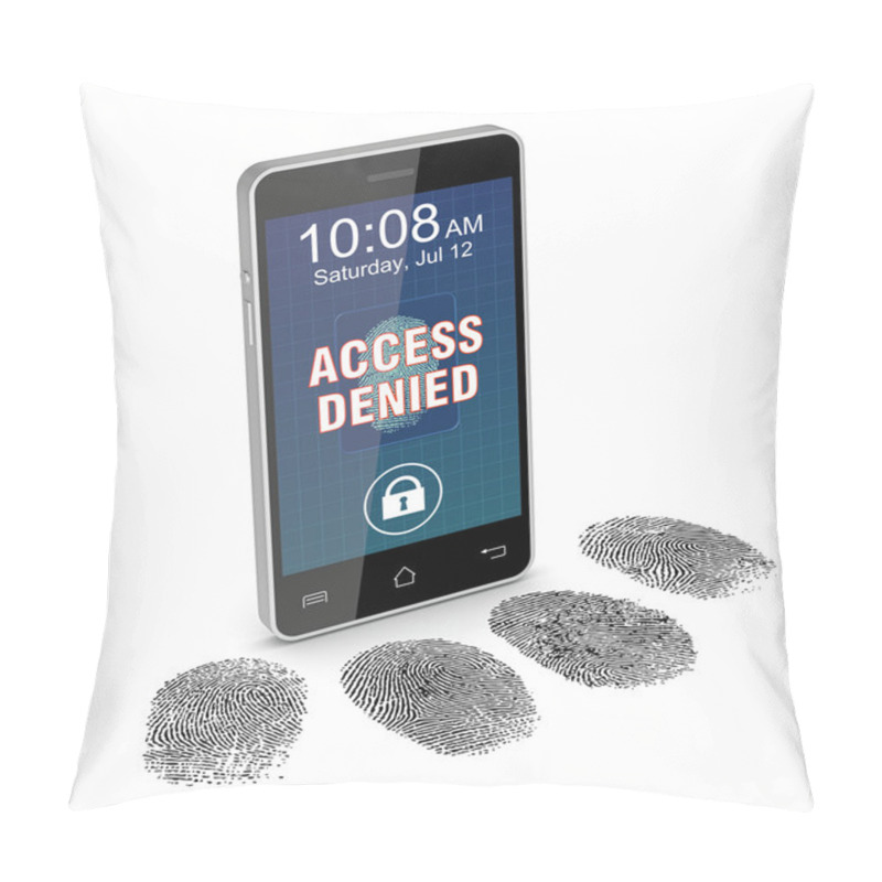 Personality  Fingerprint Reader On A Smartphone Pillow Covers