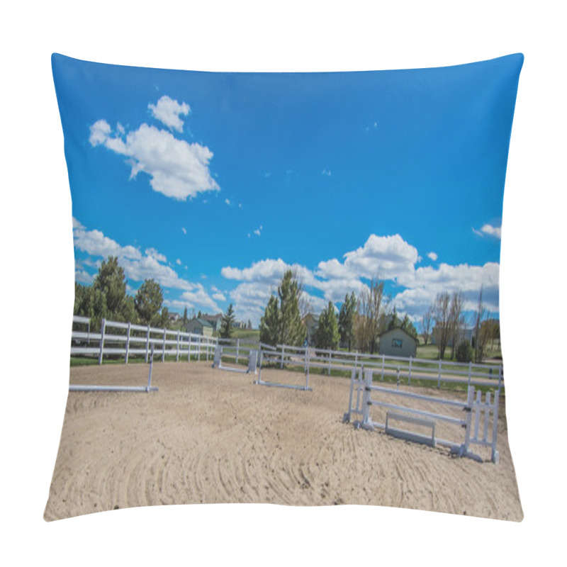 Personality  Horse Riding Arena With Jumps Pillow Covers