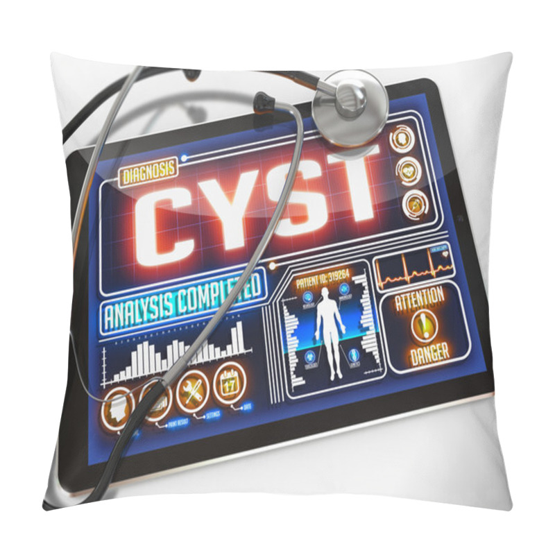 Personality  Cyst On The Display Of Medical Tablet. Pillow Covers