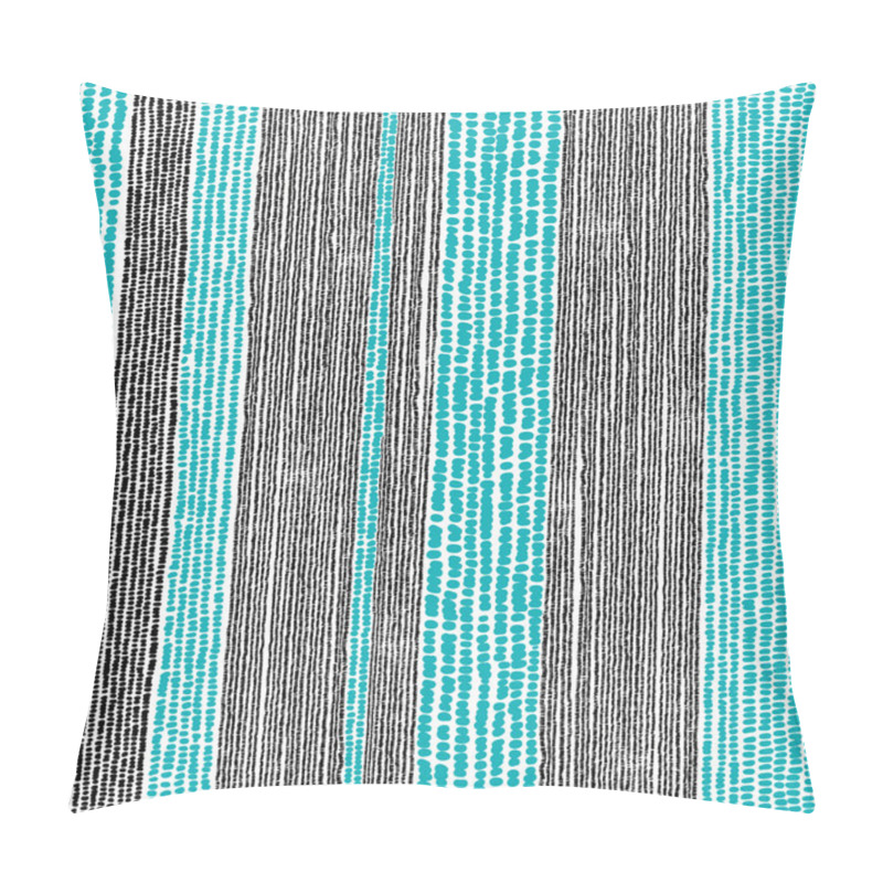 Personality  Striped Seamless Pattern. Vertical Lines Drawn By Hand. Doodle P Pillow Covers