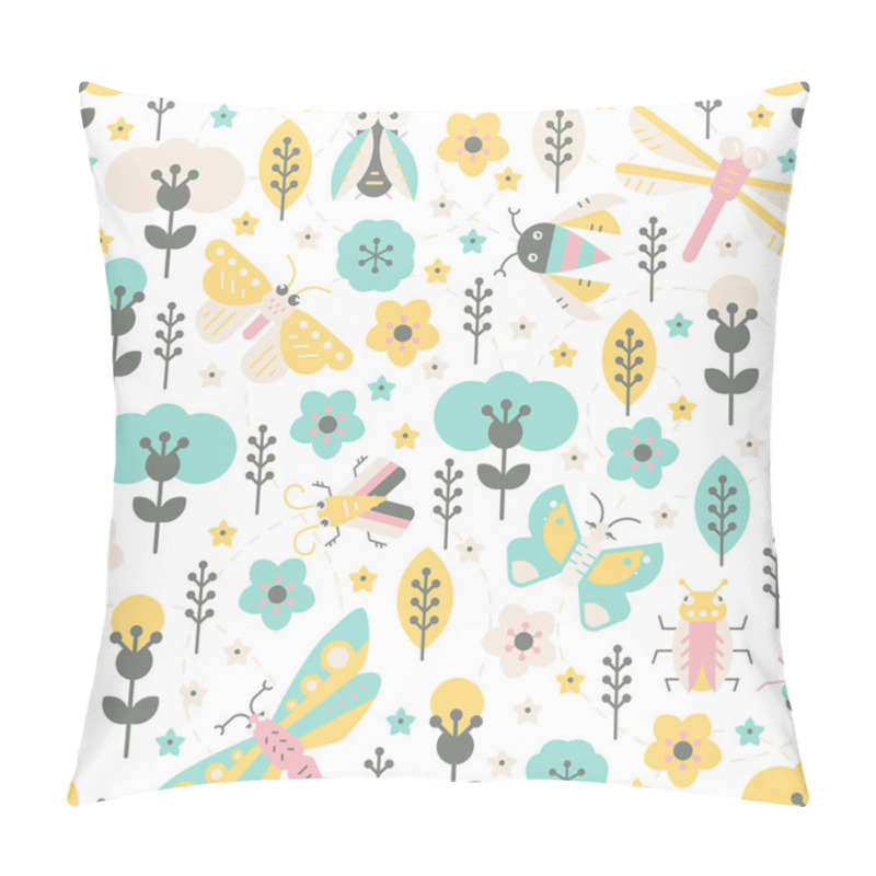 Personality  Pattern With Bugs And Insects Pillow Covers