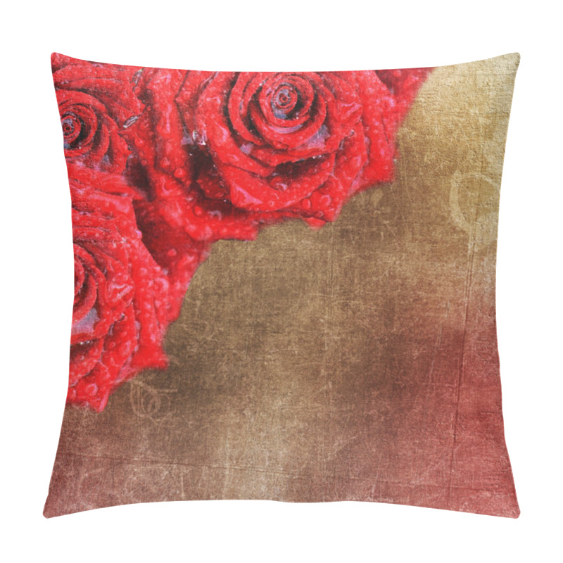 Personality  Backgrounds With Red Roses For Valentines Pillow Covers