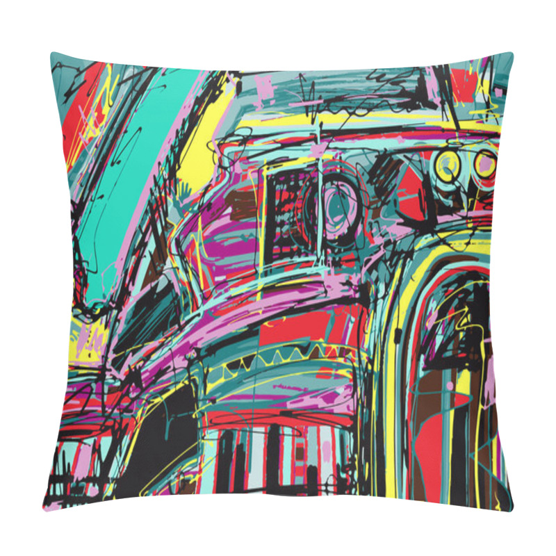 Personality  Original Digital Painting Of Abstraction Composition Pillow Covers