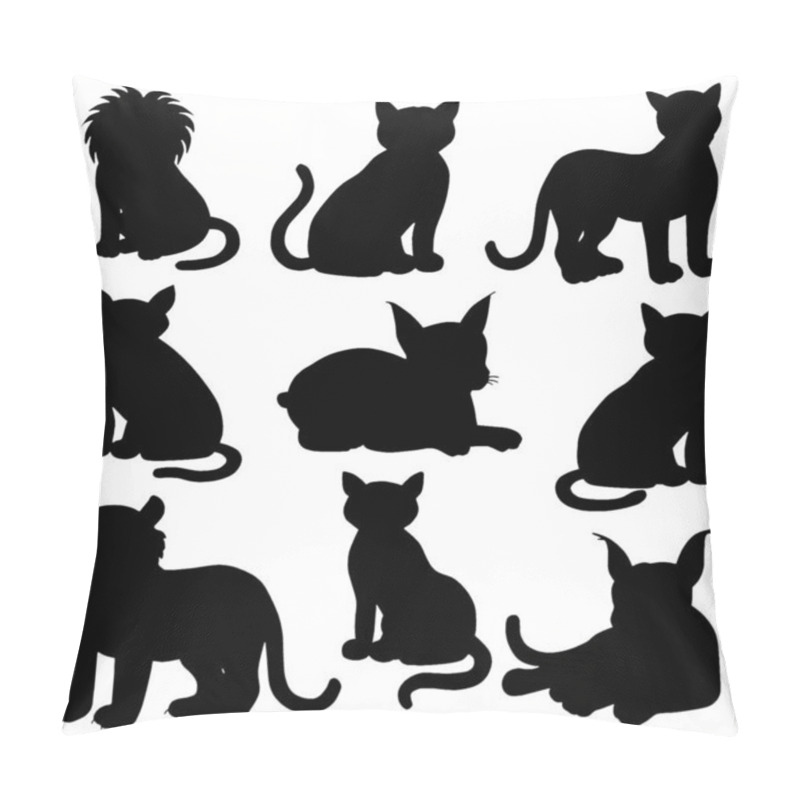 Personality  Big Feline Silhouettes Large Cats Animal Pillow Covers