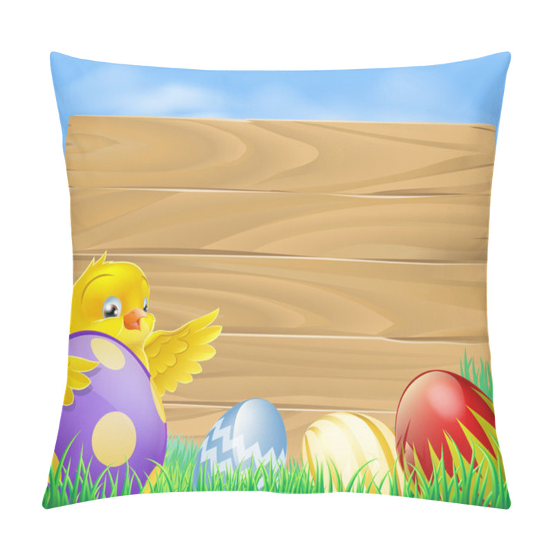 Personality  Easter Chicken And Chocolate Painted Eggs Pillow Covers