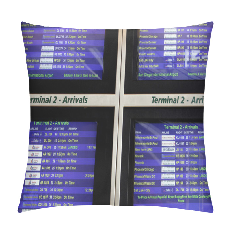 Personality  Arrival Times At Airport Pillow Covers