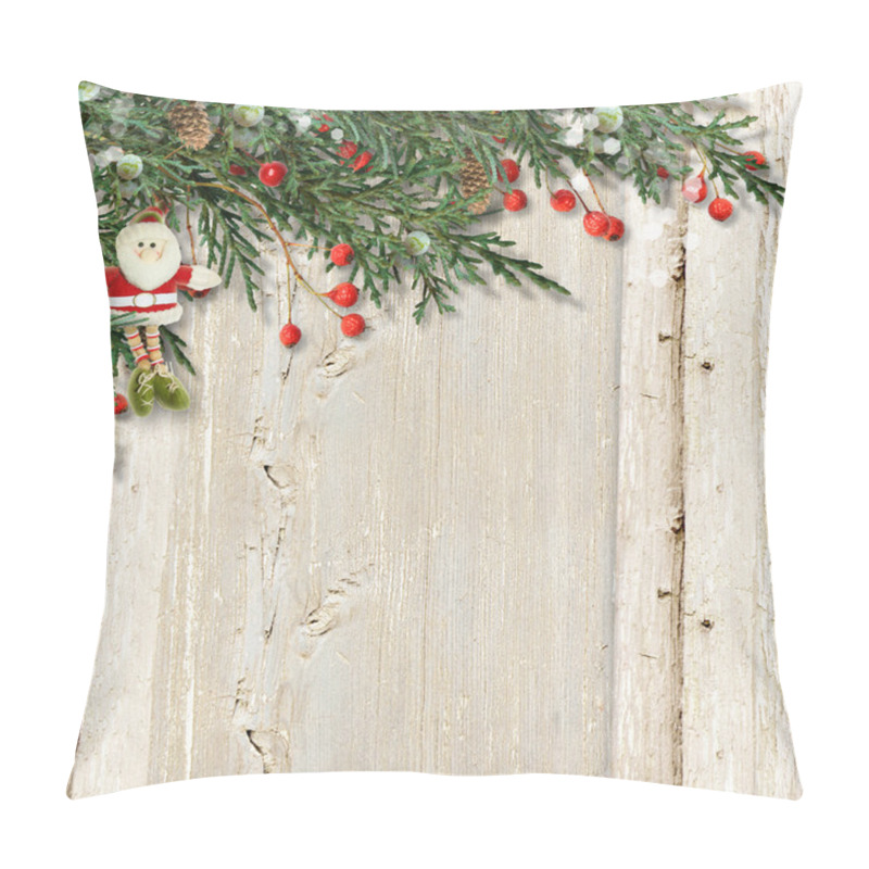 Personality  Christmas Card With Santa Pillow Covers