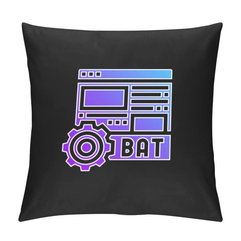 Personality  Batch Blue Gradient Vector Icon Pillow Covers