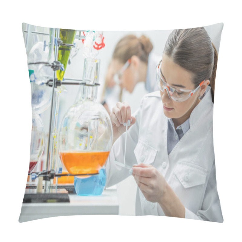 Personality  Scientist Working In Laboratory Pillow Covers