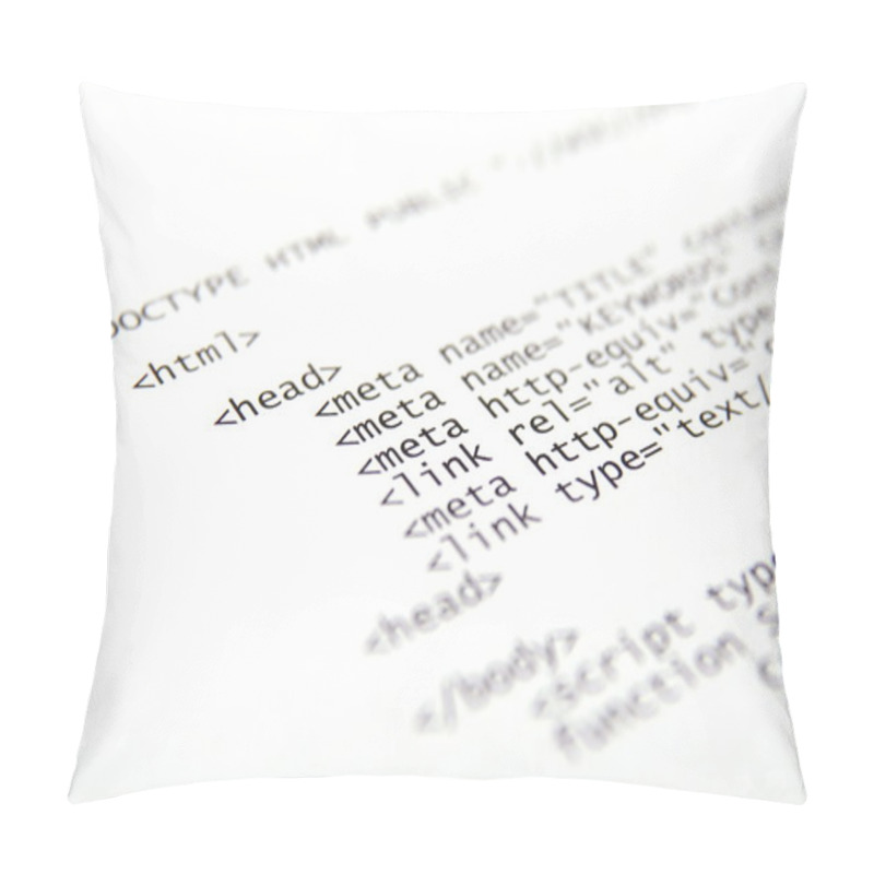 Personality  Printed Internet Html Code Pillow Covers