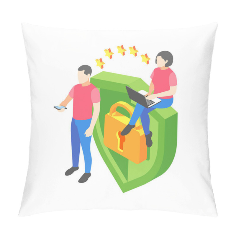 Personality  Personal Data Protection Icon Pillow Covers