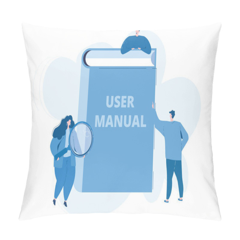 Personality  User Manual, Document Specification Requirements, Vector Illustration For Web Banner, Infographics, Mobile.  Instructions For Use Pillow Covers