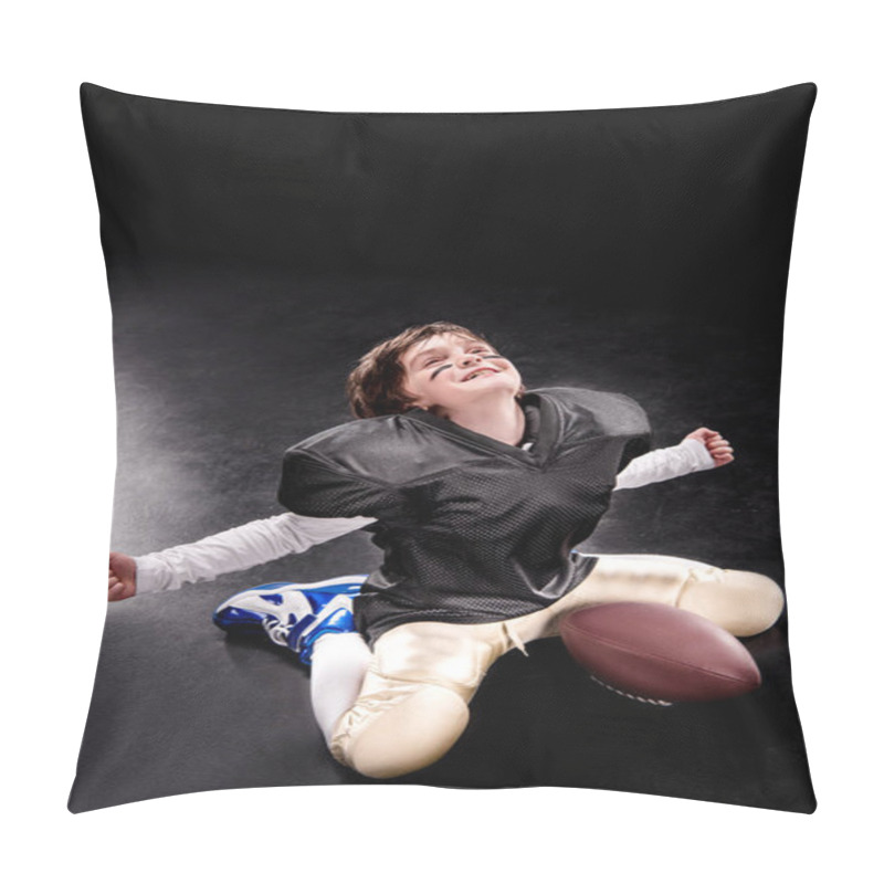 Personality  Boy Playing American Football Pillow Covers