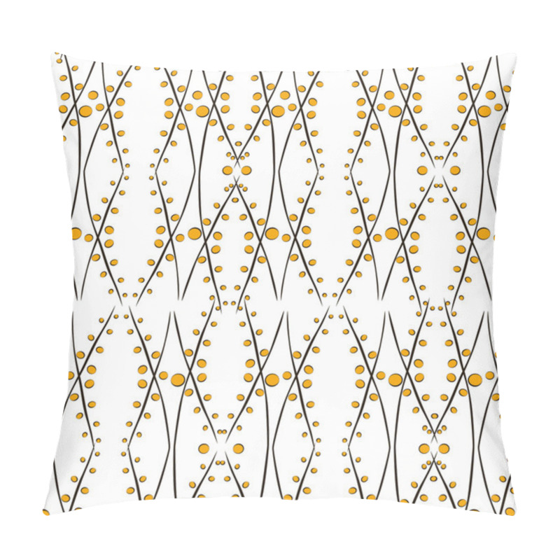 Personality  Yellow Pattern Waves Background Pillow Covers