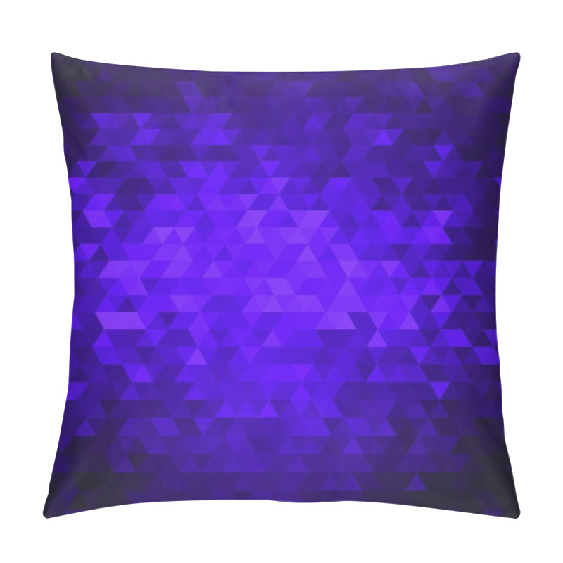 Personality  Vector Abstract Modern Mosaic Background With Purple Triangles. Vector Abstract Modern Background With Purple Triangles Pillow Covers