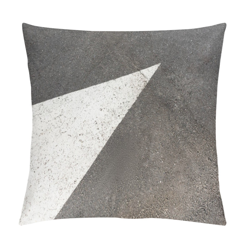 Personality  White Painted Arrow On Asphalt Road Pillow Covers