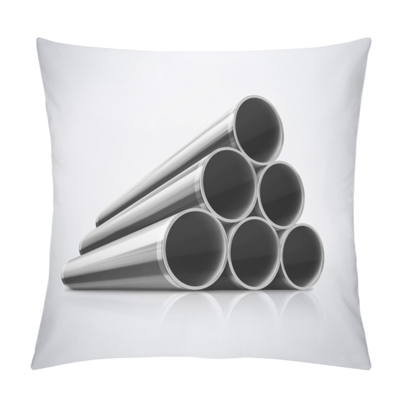 Personality  Stack Of Metal Pipes Pillow Covers