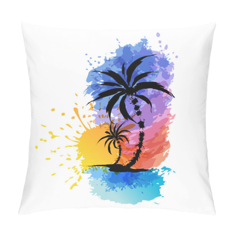 Personality  Tropical Background With Palms Pillow Covers