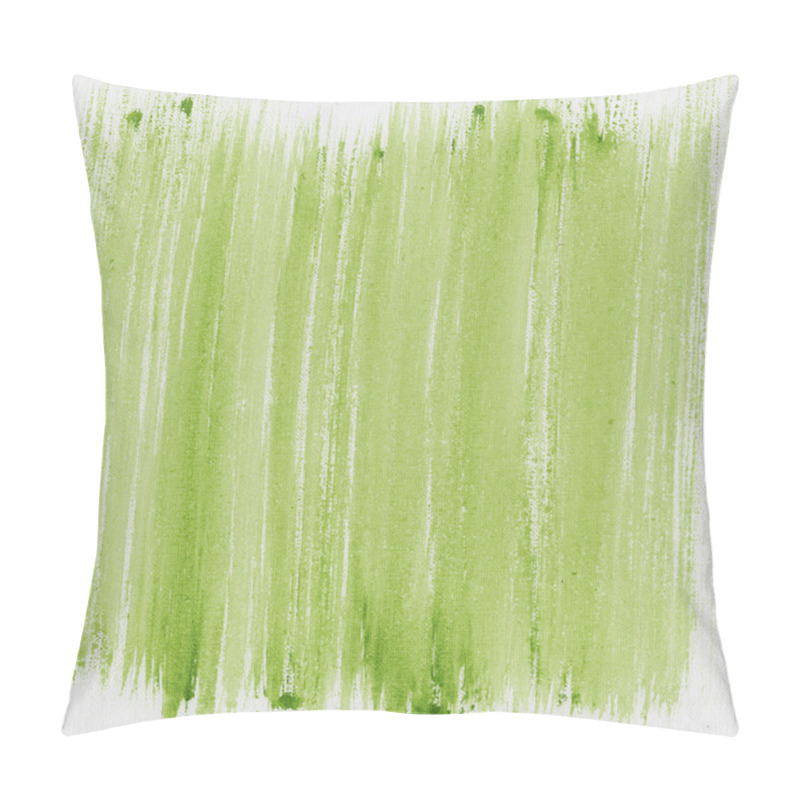 Personality  Green Painted Abstract On Canvas Pillow Covers