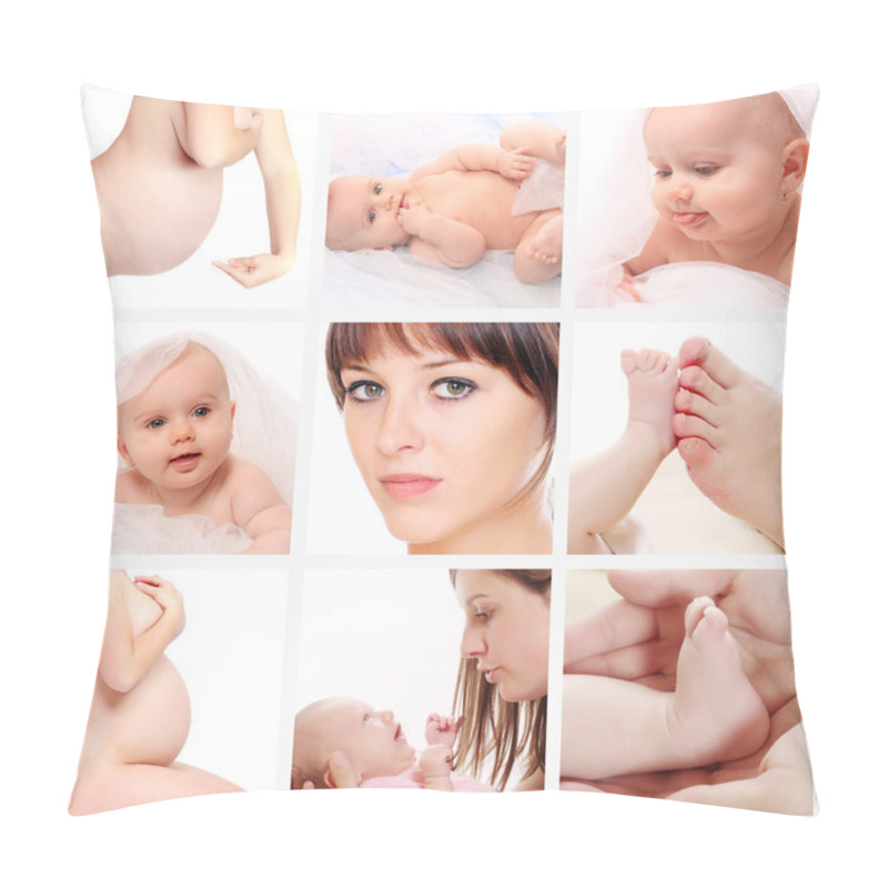 Personality  Collage On Theme Motherhood Pillow Covers