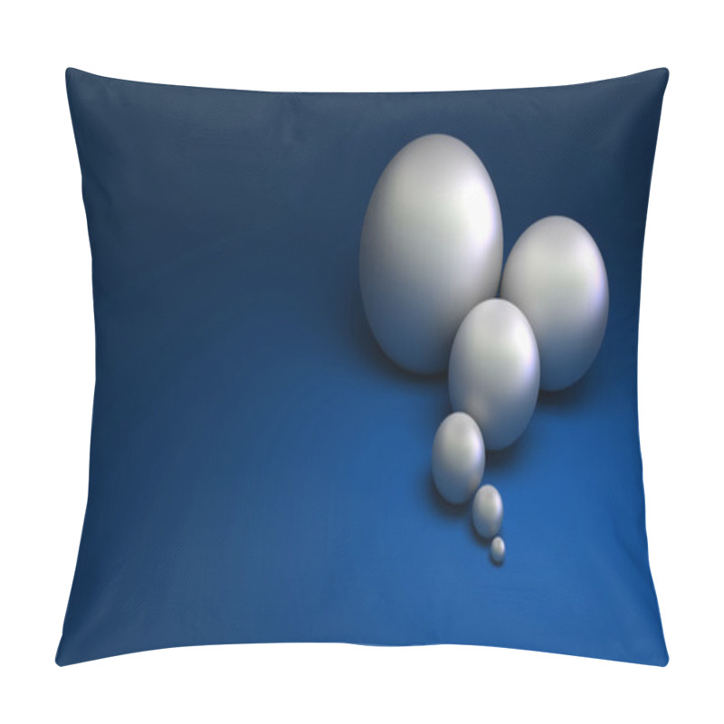 Personality  Pearls On Blue Pillow Covers