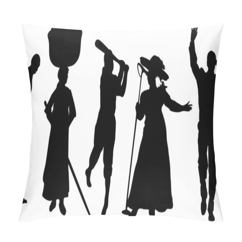 Personality  Vector Illustration Timeline For Black History Month. Pillow Covers