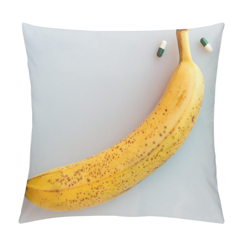 Personality  Yellow Banana With Two Pills Pillow Covers