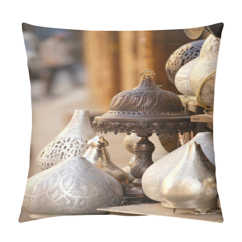 Personality  Lamps In Street Shop In Cairo, Egypt Pillow Covers