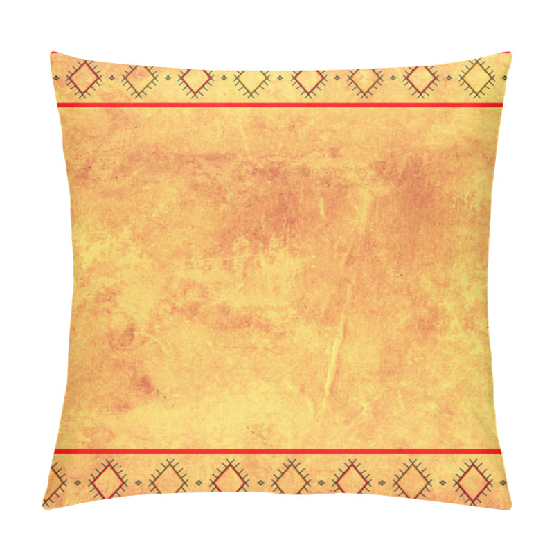 Personality  Grunge Background With Ethnicity Ornaments And Texture Of Old Paper. Mock Up Template. Copy Space For Text Pillow Covers